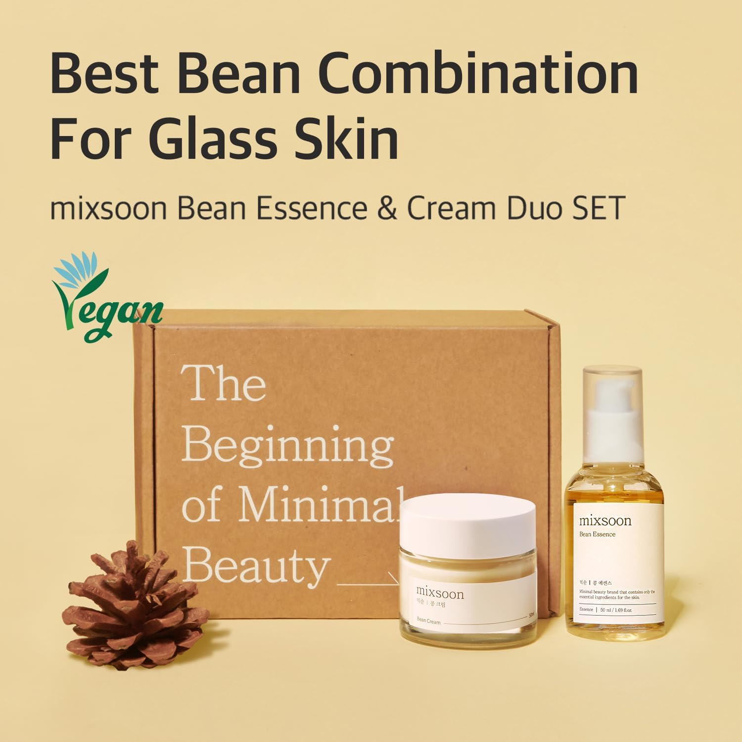 mixsoon Bean Essence & Bean cream set - Deep Moisture, Pore